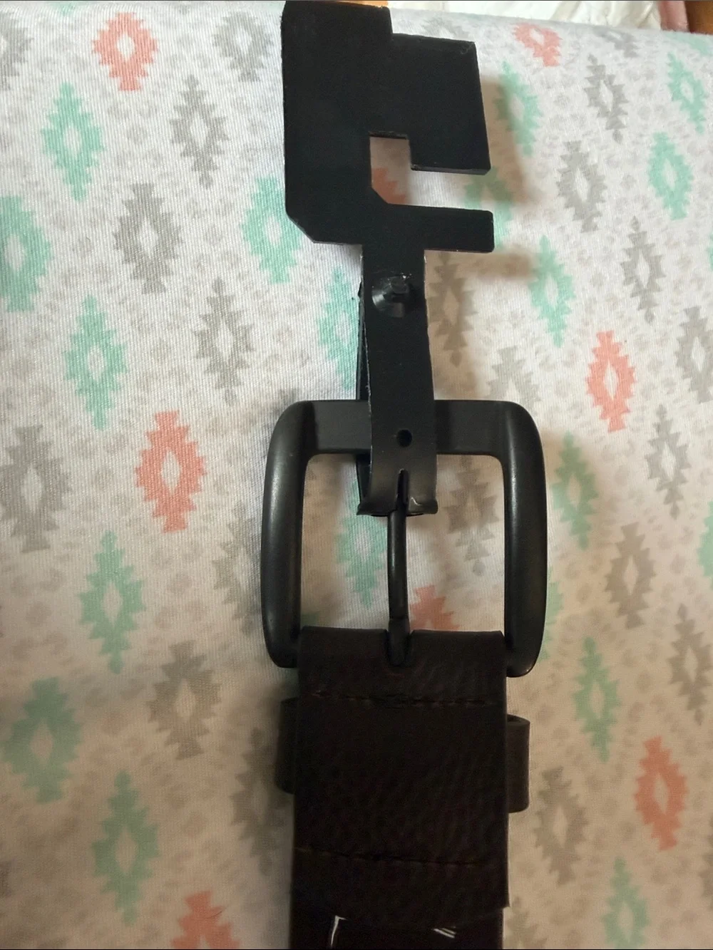 Levi's Dark Brown Leather Belt with Matte Black Buckle
